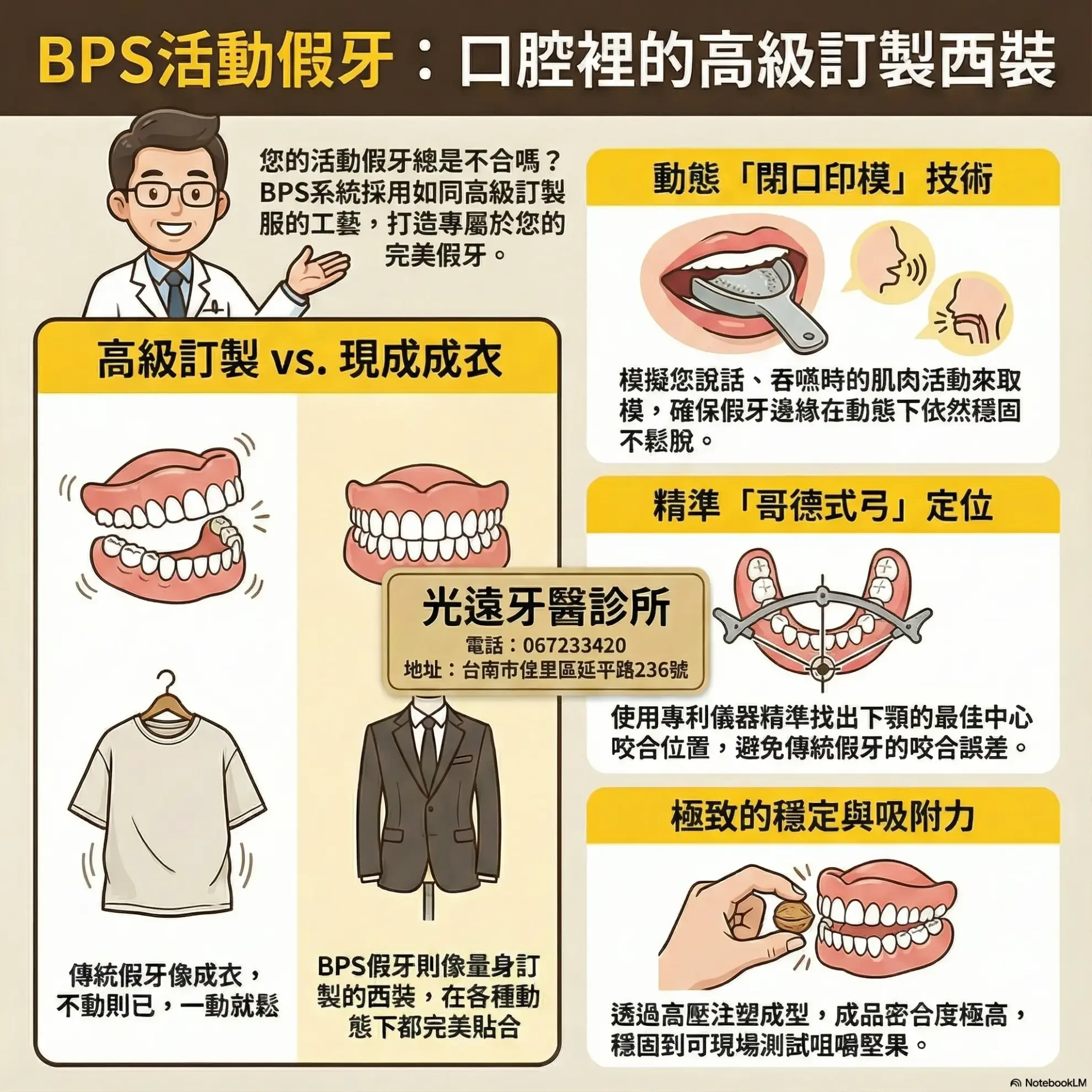 吸附式全口活動假牙