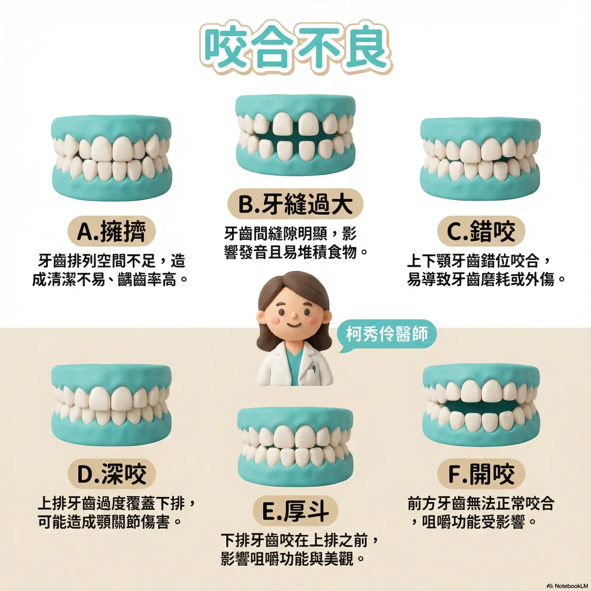 需要牙齒矯正的狀況